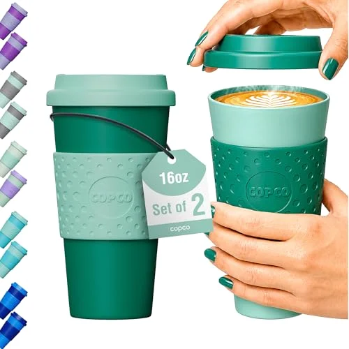 Copco Acadia Travel Mug, 16 oz, set of 2, Green