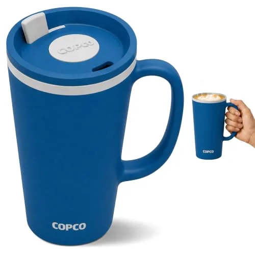 Copco Cone Desk Mug, 16 oz, Blue
