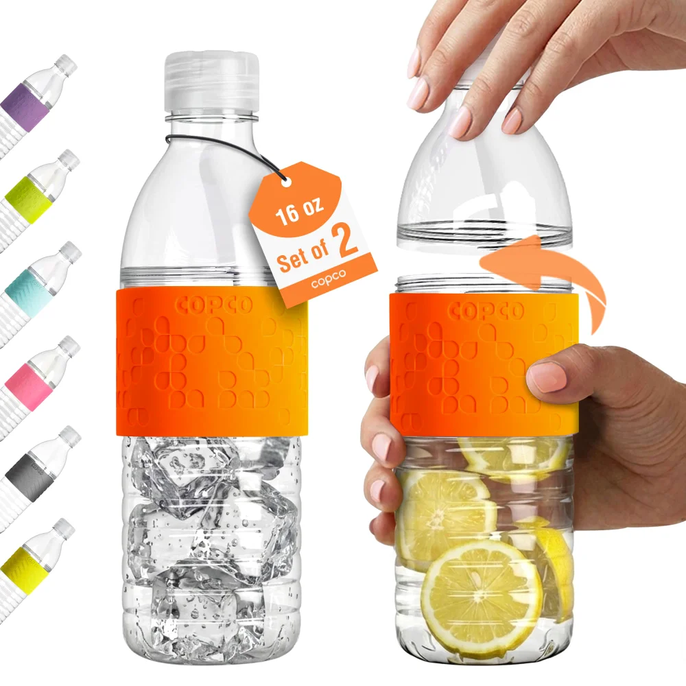 Copco Hydra Water Bottle, 16.9 oz, set of 2, Orange