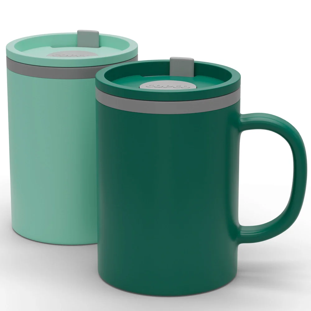 Copco Iconic Desk Mug, 16 oz, set of 2, Green