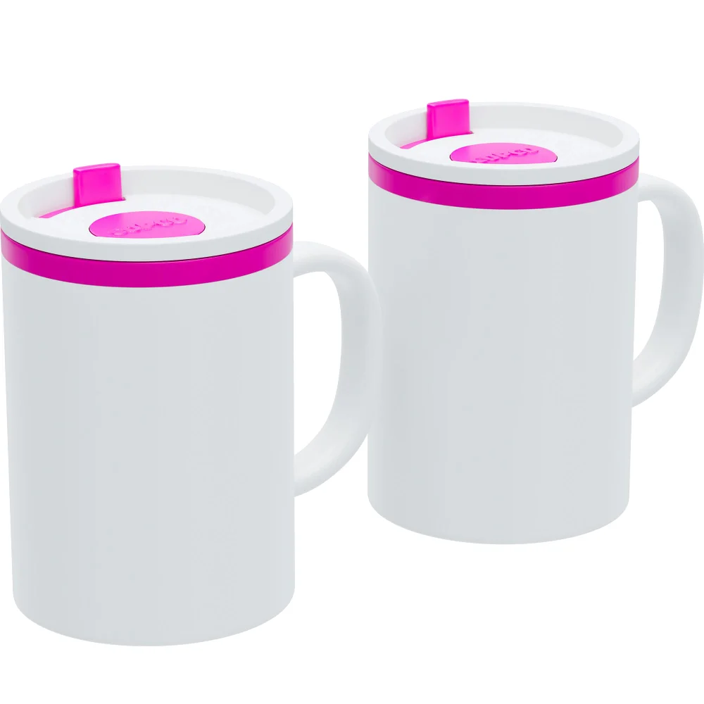 Copco Iconic Desk Mug, 16 oz, set of 2, Pink