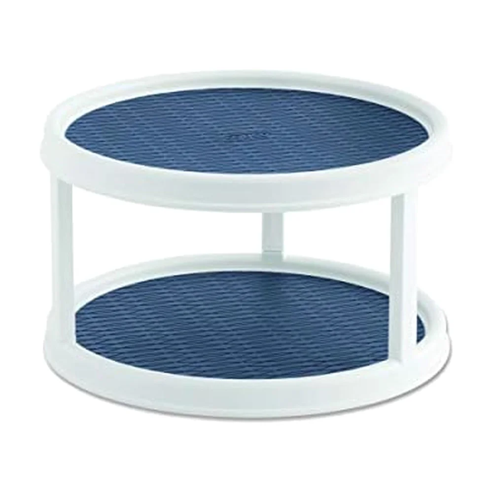 Copco Non-Skid 2 Tier Turntable, 12 in, Steel Blue